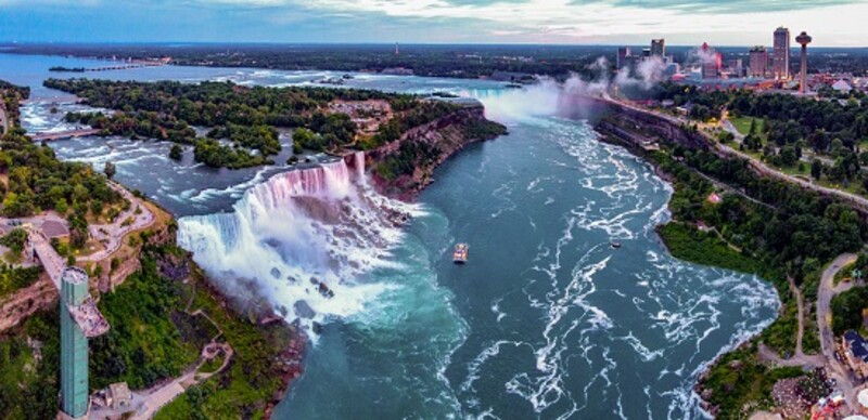 Vista panoramica delle Cascate del Niagara