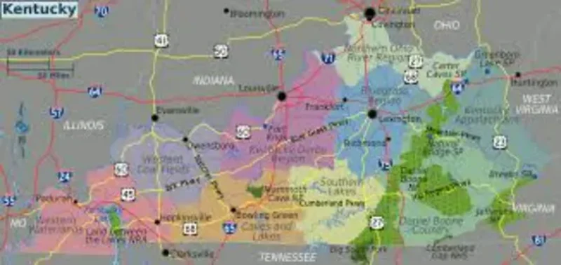 Mappa Kentucky