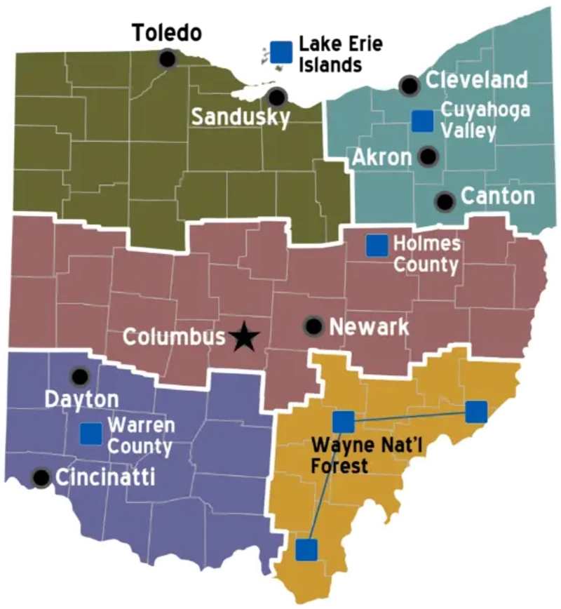 Mappa Ohio